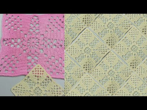 Простой квадрат крючком для дизайнерской вещи. Простой квадрат крючком для дизайнерской вещи.