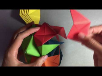 Kusudama Assembly Demo - Sonobe 30 Units