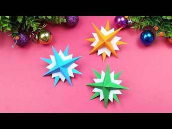 How to Make 3D Star for your Christmas Decoration⭐Basteln Weihnachten
