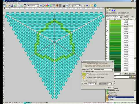 Two ways for symmetric drawing on 3d peyote star https://bead-n-stitch.com/peyotecreator/