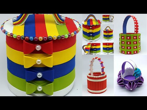 Beautiful Craft Ideas - How to Make Basket - Home Decoration Craft - DIY Foam Sheet Craft Ideas
