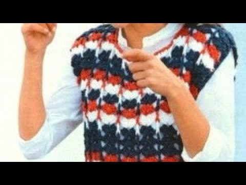 Узор крючком для жилета - Crochet pattern for vest