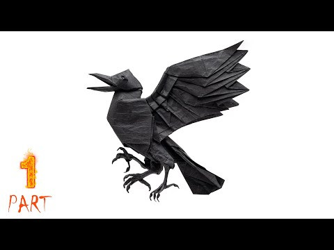 Origami Yatagarasu tutorial (Satoshi kamiya) part 1 折り紙 八咫烏 Crow Cuervo Origami Yatagarasu tutorial (Satoshi kamiya) part 1 折り紙 八咫烏 Crow Cuervo