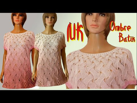 Вяжем тунику или удлиненный топ "Ombre Batik" на круглой кокетке/Идеальная кокетка/Азиатский росток Вяжем тунику или удлиненный топ "Ombre Batik" на круглой кокетке/Идеальная кокетка/Азиатский росток