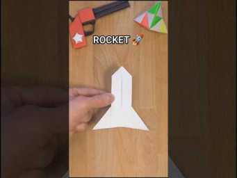 EASY ORIGAMI ROCKET STEP BY STEP | HOW TO MAKE PAPER SPACE SHIP INCL ART