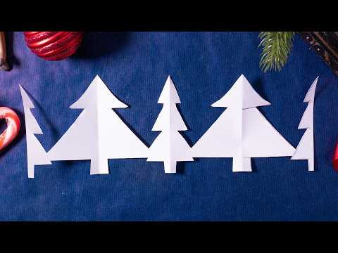✂️ Как сделать гирлянду из бумаги с ёлочками к Новому Году или к Рождеству. Простое зимнее украшение ✂️ Как сделать гирлянду из бумаги с ёлочками к Новому Году или к Рождеству. Простое зимнее украшение