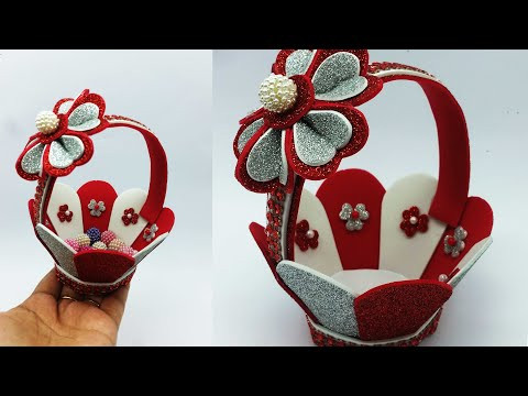 Beautiful Paper Basket - Flower Basket - DIY Basket - Foam Paper Basket - Paper Craft - Home Decor