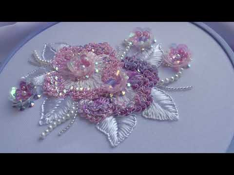 Embroidery  Silk Flower Fantasy -  Sequin  &  beads
