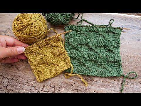 Рельефные ромбы &ndash; узор спицами ꧁꧂ Embossed rhombuses - knitting pattern