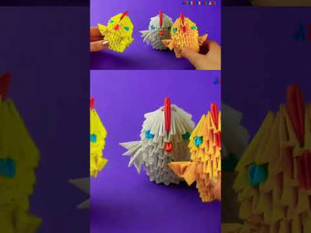 DIY Paper Chick (3D Origami) #Shorts