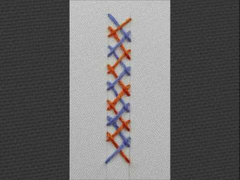 Double Herringbone Stitch | Embroidery stitch | tutorial | #shorts