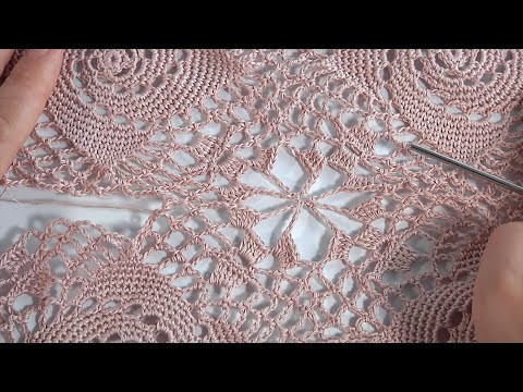 Воздушно и Красиво!!! Вязание крючком Мотивов/Соединение в полотно последним рядом вязания