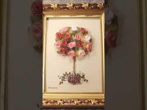 Вышивка лентами картины #творчество #art #painting Вышивка лентами картины #творчество #art #painting
