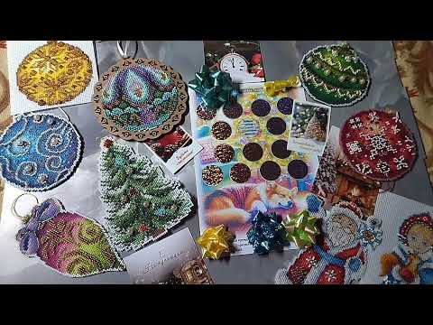 Вышивка. Мои процессы. Игра "Новогодние шары" часть 1.