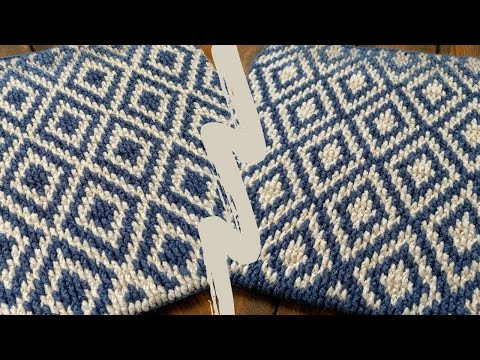 Двусторонний жаккард крючком Двусторонний жаккард крючком