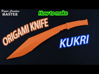 How to make a knife out of paper. Origami knife - kukri