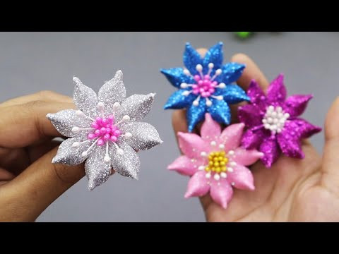 How to Make Flowers from Foam Sheet - Amazing Flower Craft Ideas Tutorial How to Make Flowers from Foam Sheet - Amazing Flower Craft Ideas Tutorial
