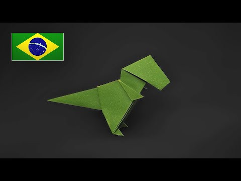 Origami de Dinossauro: T-Rex (Tiranossauro) - Tutorial PT-BR Origami de Dinossauro: T-Rex (Tiranossauro) - Tutorial PT-BR