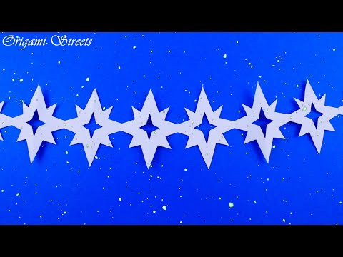 Как сделать гирлянду из бумаги. Гирлянда из звёздочек Как сделать гирлянду из бумаги. Гирлянда из звёздочек