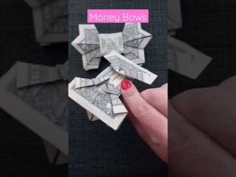 Money Bows | Dollar Origami for Graduation | #origami #moneyorigami #dollarorigami #graduation #bow
