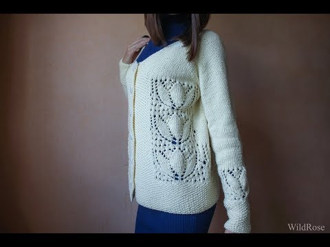 Вяжем кофту на пуговицах узорами "Тюльпаны" и "Рис" ♥ Вяжем спицами ♥ Wild Rose ♥ Вяжем кофту на пуговицах узорами "Тюльпаны" и "Рис" ♥ Вяжем спицами ♥ Wild Rose ♥