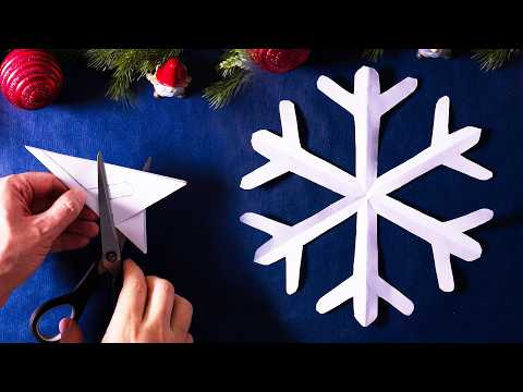 Как сделать снежинку из бумаги ✂️ Новогодние украшения своими руками ❄️ Как сделать снежинку из бумаги ✂️ Новогодние украшения своими руками ❄️