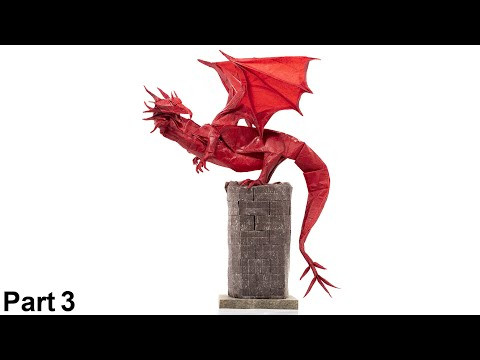 Origami Western Dragon tutorial 4K (Shuki Kato) part 3 折り紙 ウエスタンドラゴン Origami Western Dragon tutorial 4K (Shuki Kato) part 3 折り紙 ウエスタンドラゴン