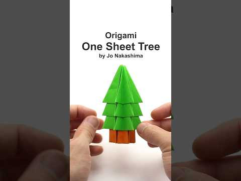 ONE SHEET ORIGAMI TREE #shorts