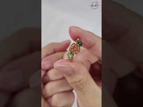Making simple bracelets for beginner | rose chain link with beads  #shortsvideo #handmade #diy #art
