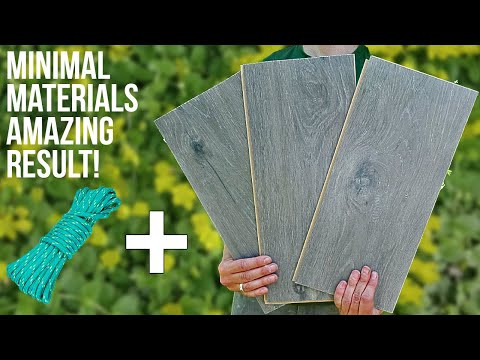 Diy hanging shelf for flower pots, only 2 materials and a little time will give you a cool result!