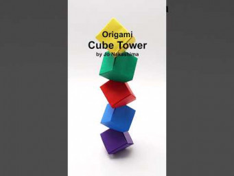 Origami Cube Tower #shorts