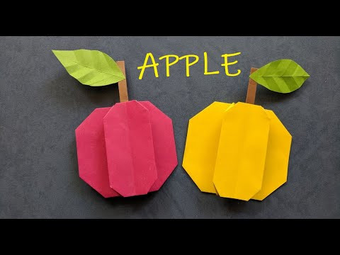 Яблуко орігамі з паперу | Origami paper apple Яблуко орігамі з паперу | Origami paper apple