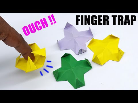 Paper toy antistress - How to make DIY origami FINGER TRAP - origami fidget toy