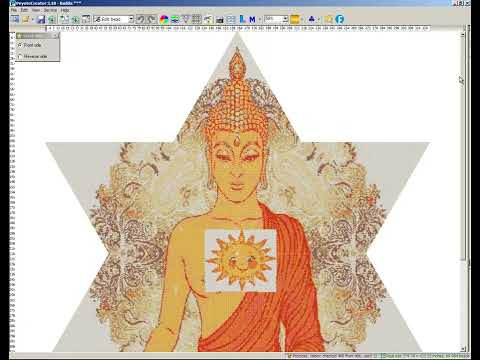 Import a photo on any part of peyote star in PeyoteCreator https://bead-n-stitch.com/peyotecreator/