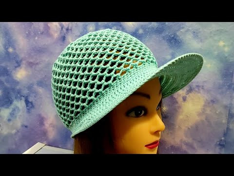 ЛЕТНЯЯ, АЖУРНАЯ КЕПОЧКА КРЮЧКОМ. Кепка летняя для начинающих. ЛЕТНЯЯ, АЖУРНАЯ КЕПОЧКА КРЮЧКОМ. Кепка летняя для начинающих.