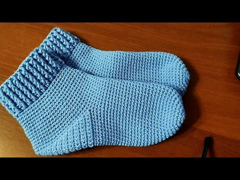 Уютные носочки крючком с треугольной пяткой. Подробное видео для начинающих. Уютные носочки крючком с треугольной пяткой. Подробное видео для начинающих.