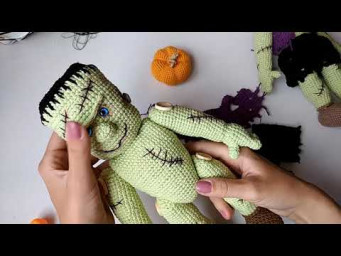 Вязаный Франкеншейн. Монстр на Хэллоуин. Crochet Frankenstein. Halloween monster.