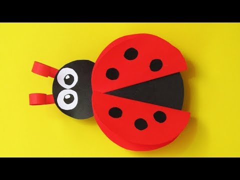 БОЖЬЯ КОРОВКА - Легкая Поделка из Бумаги для Детей БОЖЬЯ КОРОВКА - Легкая Поделка из Бумаги для Детей