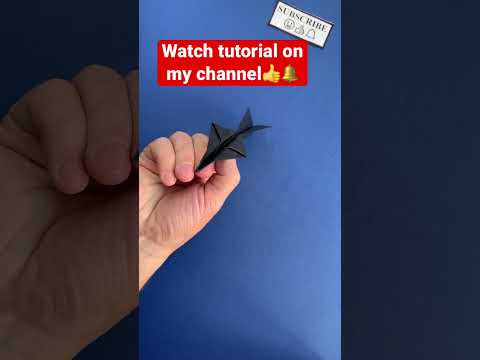 Paper Airplane Black Arrow | Origami Airplane #shorts Paper Airplane Black Arrow | Origami Airplane #shorts