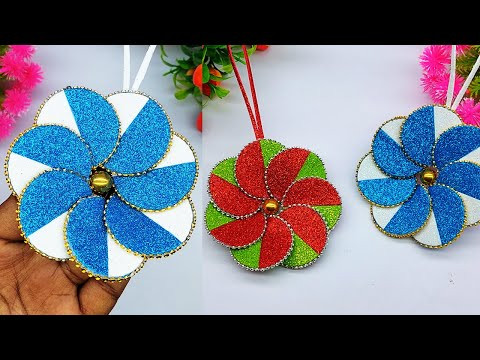 Foam Paper Flower | Room Decoration Ideas With Glitter Flower | DIY Home Decor Foam Paper Flower | Room Decoration Ideas With Glitter Flower | DIY Home Decor