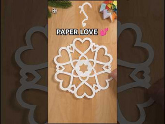 EASY PAPER LOVE SNOWFLAKE | HOW TO MAKE PAPER SNOWFLAKE INCL ART #lovely #coolidea #papercraftideas