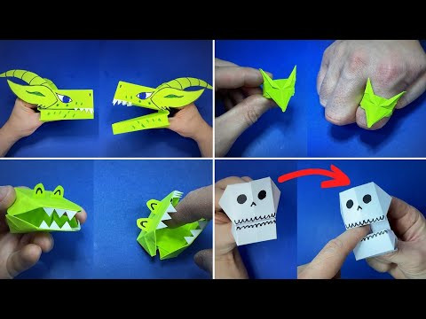 How to Make Paper Dragon Puppet | Paper Ring | Paper Trap | Paper Skull