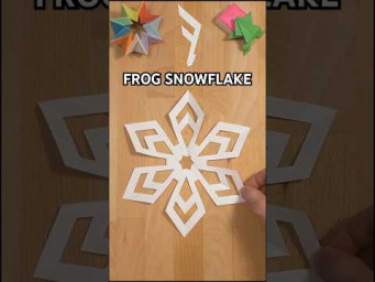 HOW TO MAKE PAPER FROG SNOWFLAKE INSTRUCTION | CHRISTMAS DECORATION IDEAS INCL ART #coolidea