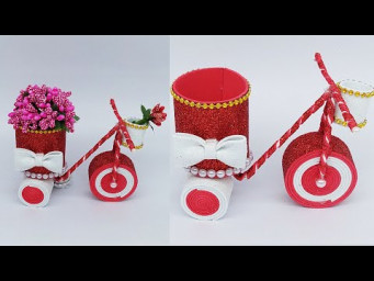 Gift Ideas - Cycle flower vase showpiece - Handmade gift ideas -Home decor - DIY gifts
