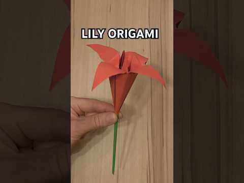 EASY PAPER LILY ORIGAMI STEP BY STEP | HOW TO MAKE LILY ORIGAMI TUTORIAL ART #diy #origami EASY PAPER LILY ORIGAMI STEP BY STEP | HOW TO MAKE LILY ORIGAMI TUTORIAL ART #diy #origami