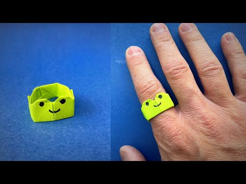 Origami Frog Ring | How to Make a Paper Frog Ring | Origami Smart Ring Origami Frog Ring | How to Make a Paper Frog Ring | Origami Smart Ring
