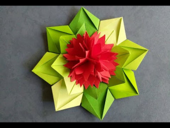 Цветок из бумаги| Настенный декор| Origami paper flower