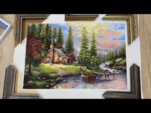 Лука С. Горный пейзаж. Оформила! Вышивка крестиком. Лука С. Горный пейзаж. Оформила! Вышивка крестиком.