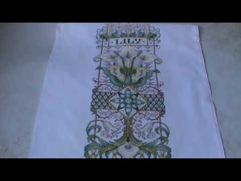Вышивка крестиком. 35064 Dimensions Exquisite lily sampler/Лили сэмплер. Готовая работа.