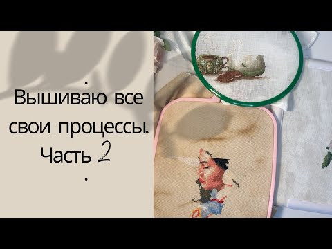 123. Вышиваю все свои процессы. Часть 2. Вышивка крестиком. Андриана, Дименшенс, авторские схемы.